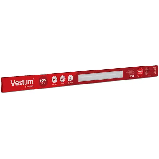 Светодиодный линейный светильник Vestum 1.2 м 36W 6500K 220V IP20 1-VS-6002 - фото 3