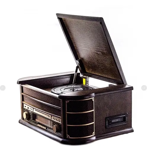 Радиоприемник и проигрыватель винила Карузо (AM/FM USB/SD/MMC) Натуральное дерево (Т-402) - фото 3