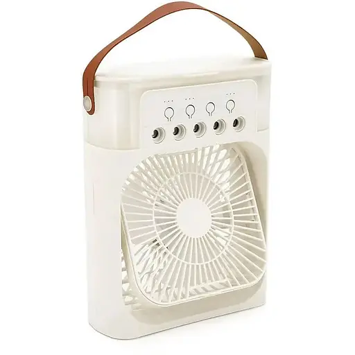 Аккумуляторный настольный вентилятор Crownberg CB-410 Ветродуйка с увлажнением и таймером 30Вт Белый - фото 1