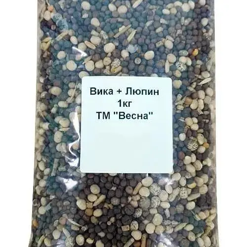 Вика + Люпин (смесь сидератов) Весна 1кг (52978) - фото 1