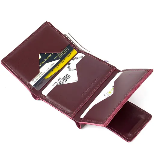 Женское кожаное портмоне Grande Pelle 8х10х1.5 см acs0018764 - фото 3