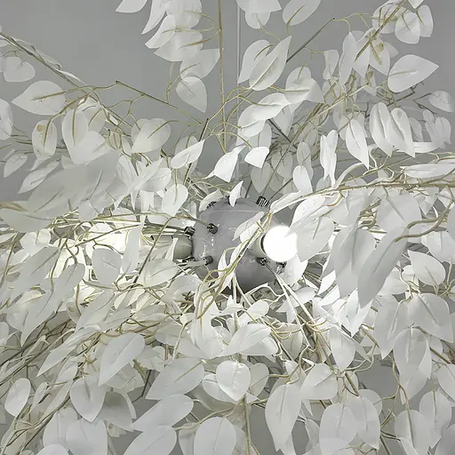 Підвісний білий світильник TRIO у флористичних мотивах d120 см Line.F MJ 185-120 - фото 6