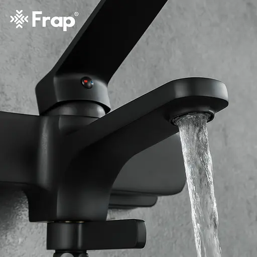 Змішувач для ванни Frap F3262 чорний матовий - фото 4