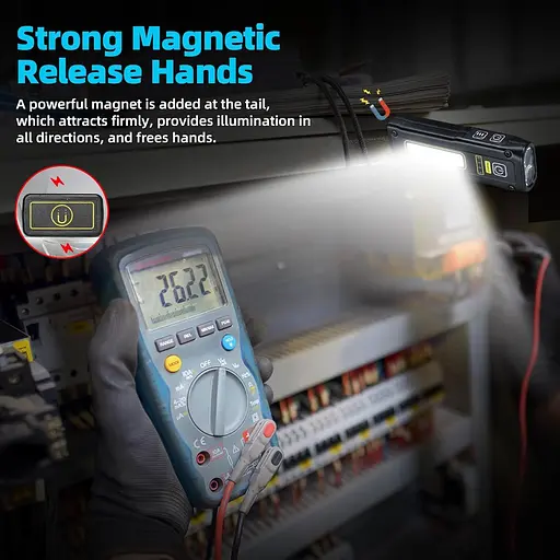 УФ-ліхтарик DARKBEAM 365+395 Blacklight, світлодіодні ліхтарі EDC high Lumen USB C Перезаряджувана лампа Woods, мінімагнітний COB - фото 5