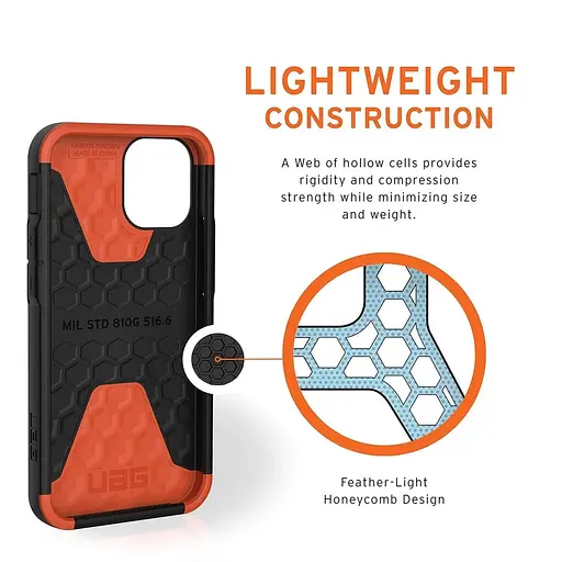 Оригинальный чехол UAG Civilian для iPhone 12 Mini на айфон 12 Мини (5.4") Black 11234D114040 - фото 5