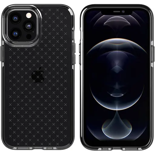 Оригинальный противоударный силиконовый чехол Tech21 Evo Check для iPhone 12 Pro (6.1") Smokey Black T21-8373 - фото 7