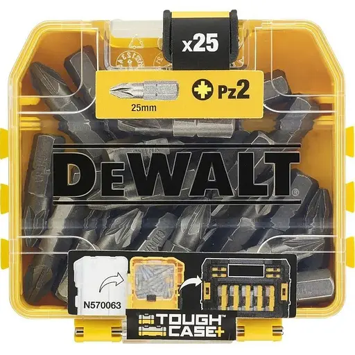 Набір біт DeWalt Pozidriv Pz2 L=25 мм 25 шт. (DT71521)