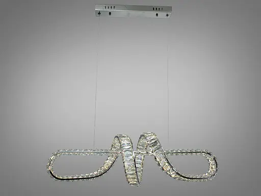 Подвесная люстра Diasha LED хром 84 Вт пульт - фото 2