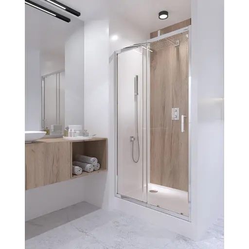 Душевые двери в нишу Qtap Taurus CRM201-11.C6, прозрачный, хром - фото 7