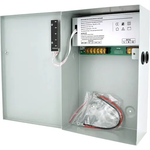 Импульсный источник бесперебойного питания Voltronic PSU-1012-17 12V 10А, под АКБ 12V 17-20A, Metal Box