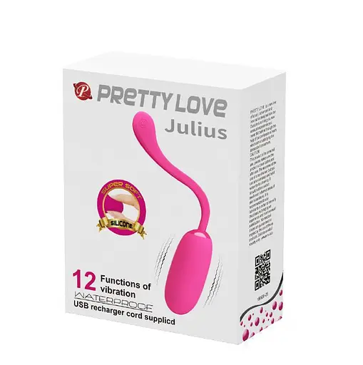 Виброяйцо Pretty Love Julius 19.6 см (розовый) - фото 7