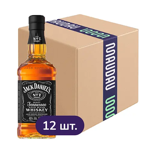 Упаковка виски Jack Daniel's Tennessee Old No.7 40% 6 л (0.5 л х 12 шт.)