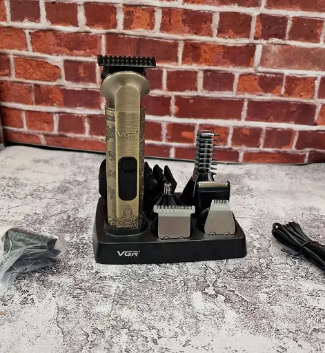 Многофункциональный набор для стрижки VGR V-109 (6 в 1, Водонепроницаемый, LED-дисплей) - фото 4