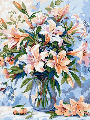 Набір для розпису по номерах Квіткова поема, 30x40 см, КНО3281