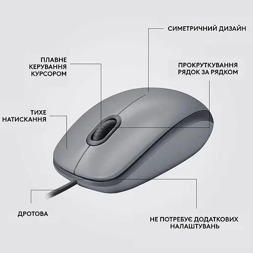 Беспроводная мышь Logitech M110 USB Silent Mid Gray (L910-006760) (910-006760) - фото 7