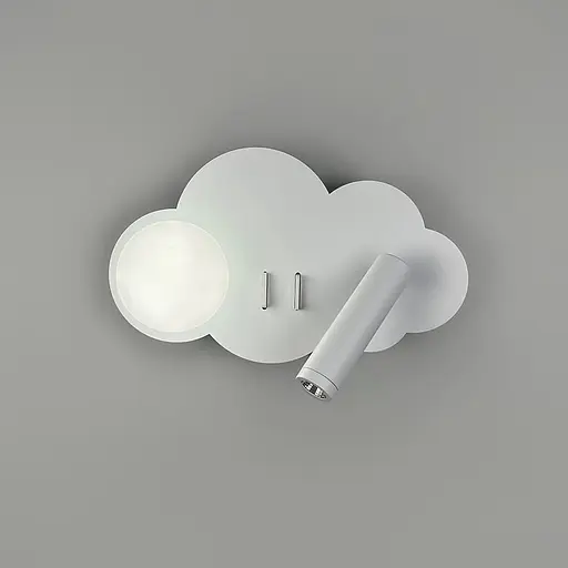 Праве бра Line F Хмаринка у білому корпусі 24х17 см Арт. WJ031/2 WT Right - фото 4