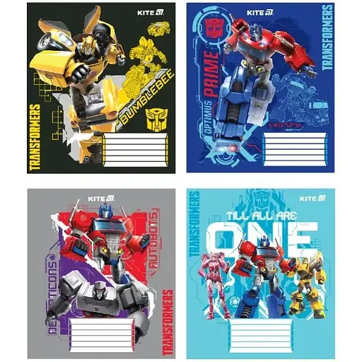 Зошит учнівський "Transformers" Kite TF25-235 12 аркушів 1 шт. в асортименті - фото 1
