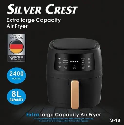 Багатофункціональна аеро-фритюрниця Silver Crest S-18 8 л 2400W цифрова фрі без олії - фото 2
