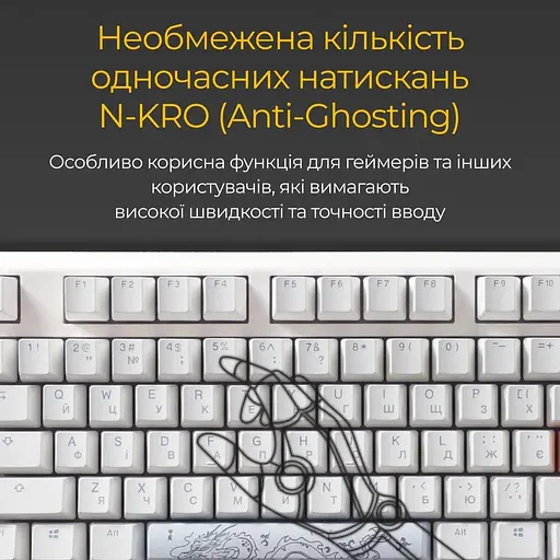 Клавіатура Ducky One 3 Cherry MX Red RGB White DKON2108ST-RUAPXPWWWSC1 UA (126073) - фото 10