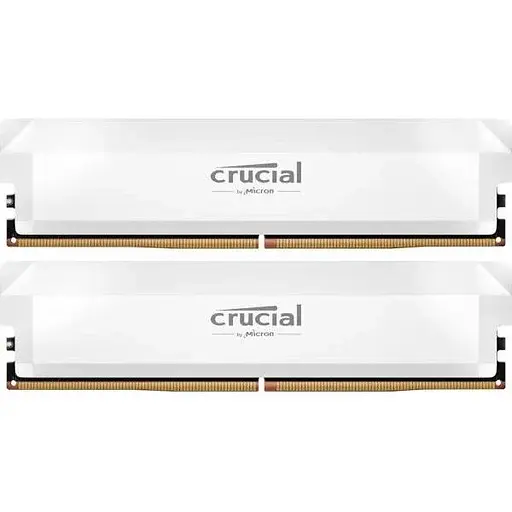 Память для настольных компьютеров Crucial 32 ГБ (2x16 ГБ) DDR5 6000 МГц Pro Overclocking White (CP2K16G60C36U5W) - фото 1