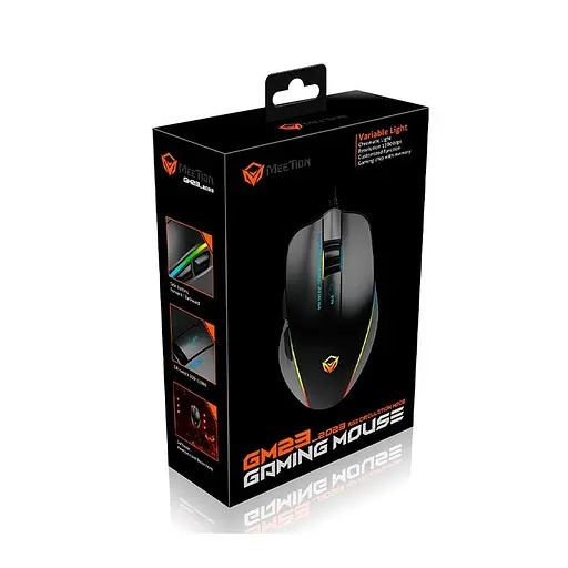 Миша MEETION RGB Circulation Backlit Gaming Mouse GM23_2023 |7 Keys, 12800dpi| - фото 2