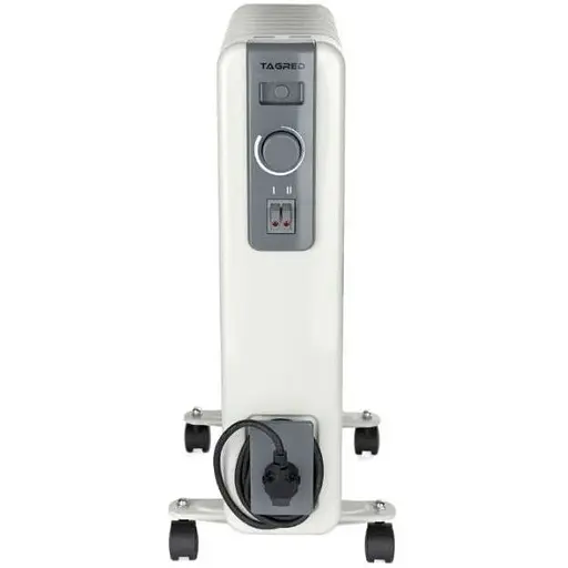 Электрический радиатор Tagred 2.0 кВт площадь обогрева 20 кв.м напольный белый 8 секций (TA920) - фото 2