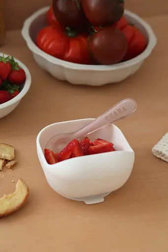 Ложка Beaba силиконовая 8+ пастельно-розовая (913626) - фото 6