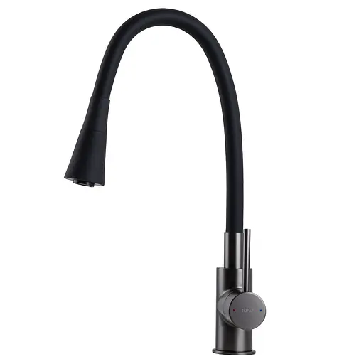 Змішувач для кухні TOPAZ LOFT TLF 8854-H39-GP-B01 латунний для мийки з керамічним картриджем D35 - фото 3