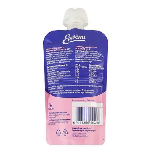 Смузи Elovena Черника и Малина 120 мл  - фото 2