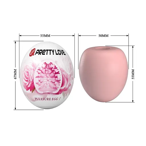 Мастурбатор яйце Pretty Love Pleasure Egg I рожевий - фото 6