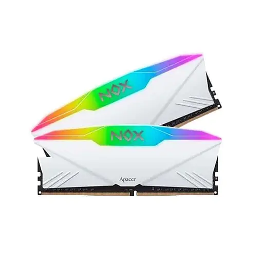 Модуль памяти DDR4 2х8 ГБ/3200 Apacer NOX RGB White (AH4U16G32C28YNWAA-2) - фото 1
