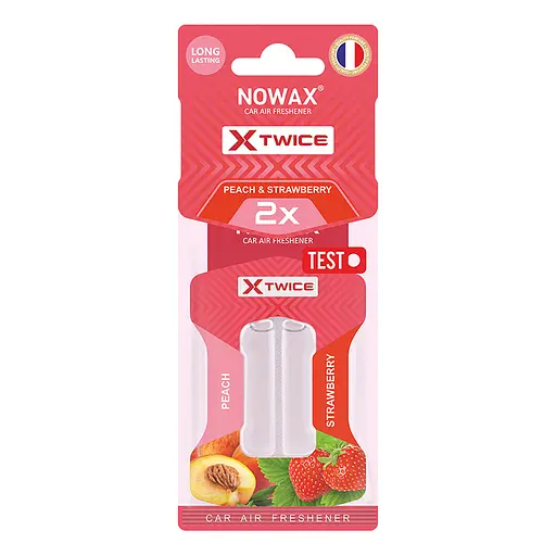 Ароматизатор Nowax X Twice – Strawberry & Peach с двойной капсулой (NX00156)