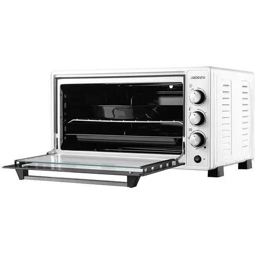 Электропечь Ardesto 1700 Вт, 48 л, хром.тены, таймер, подсвеч., конвекция, подв.стекло, белый - фото 5