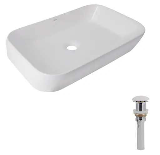 Раковина накладная Qtap Scorpio 550x390x120 White с донным клапаном QT14112243WN48463 - фото 2