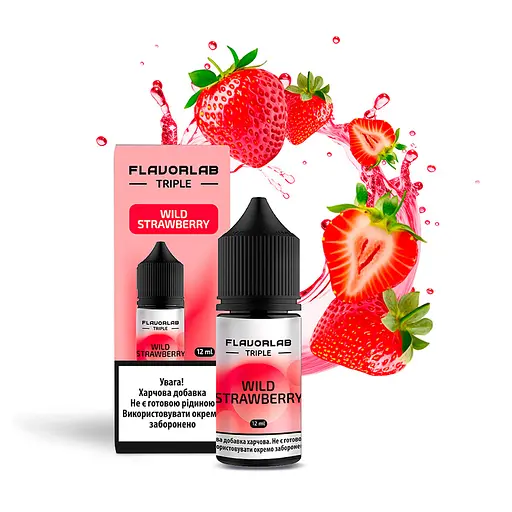 Набор компонентов для самозамеса солевой заправки Flavorlab Triple 30 мл Wild Strawberry Дикая клубника, 0-65 мг (17534)