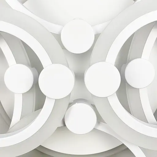 Світлодіодна люстра Senta на 6 кілець в білому корпусі на 3 світлових режими | Line F | Арт. A2374/6 WT - фото 3