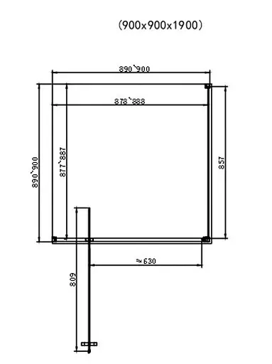 Душевая кабина Dusel DL198B + DL196B Black Matt 900x900x1900, Черный матовый, Универсальная льная, прозрачная - фото 2