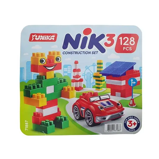 Детский конструктор с большими деталями NIK-3 Юніка 71887 128 деталей - фото 2