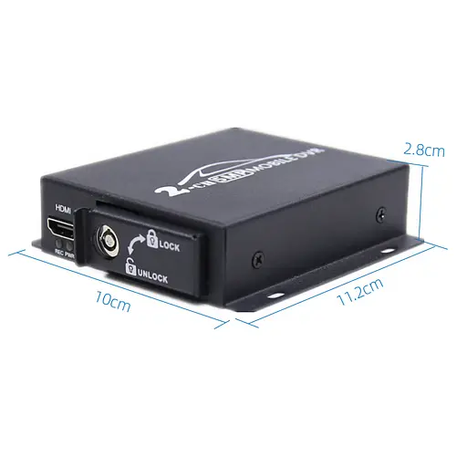 Мобільний AHD відеореєстратор на 2 камери Pomiacam HD DVR для таксі, автобусів, вантажівок, 5 Мп, SD до 128 Гб, пульт (100399) - фото 5