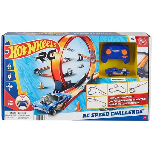 Трековий набір з машинкою на радіокеруванні Hot Wheels Speed Challenge 1:64 (HXX45) - фото 2