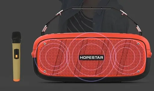 Ролонка Bluetooth Hopestar A20 55W беспроводная акустика портативная красная - фото 7