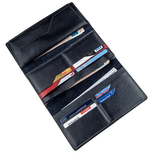 Женский кожаный кошелек-клатч Grande Pelle 10х20х3 см acs0015909 - фото 3