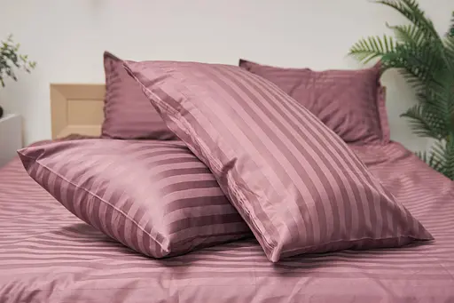 Комплект постельного белья Moon&Star семейный 143х210х2 наволочки 2х50х70 Garnet Satin Stripe - фото 4