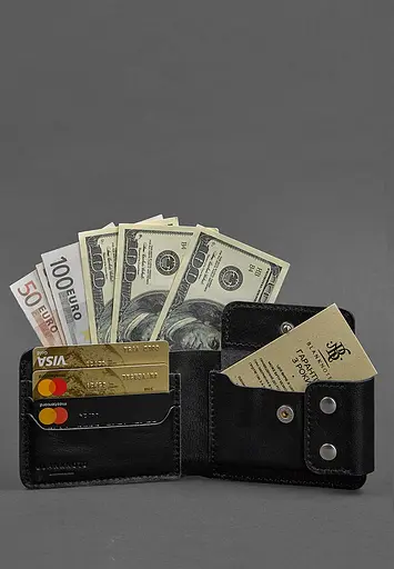 Мужской кожаный портмоне Zeus 9.0 черный - фото 3