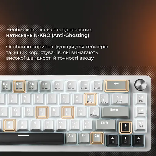 Клавіатура GamePro Genesis Silverlight MK116 Grey (140409) - фото 10