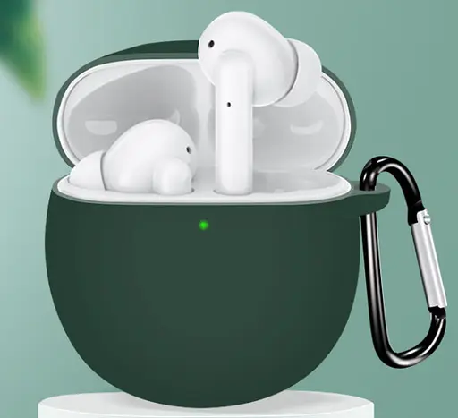 Чохол-накладка DK Silicone Candy Friendly з карабіном для Realme Buds Air 2 (011383) (green) - фото 5