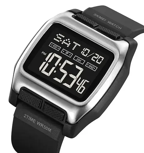 Часы мужские спортивные наручные Skmei 2193 (Серебристый) - фото 2