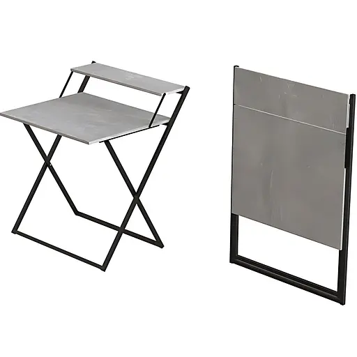 Стіл трансформер Компакт 4 750x790x720 Чорний метал ДСП Бетон 16 мм FRD-104696