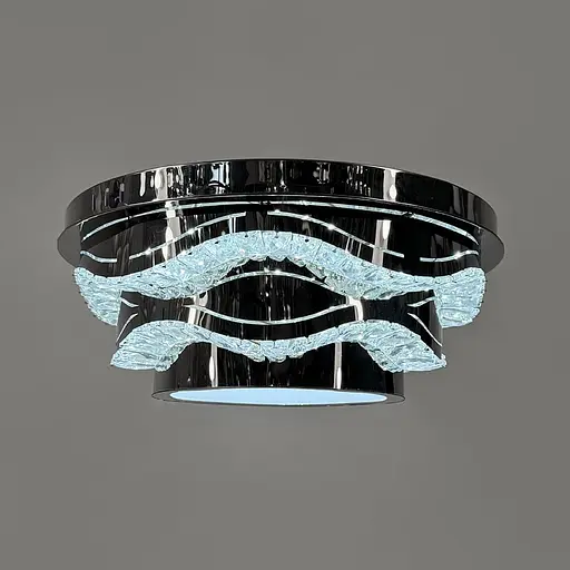 Хромована стельова люстра з прозорим кришталем Ø 58 см | Арт. C 1784/600 | Line F - фото 5