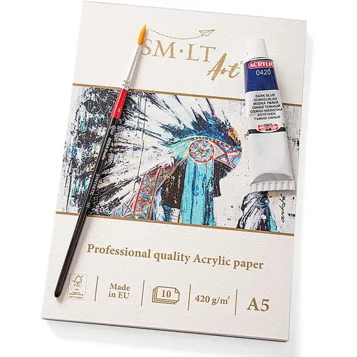 Склейка для акрила SM-LT Art Pro Create 420 г/м² белая бумага 10 листов - фото 2